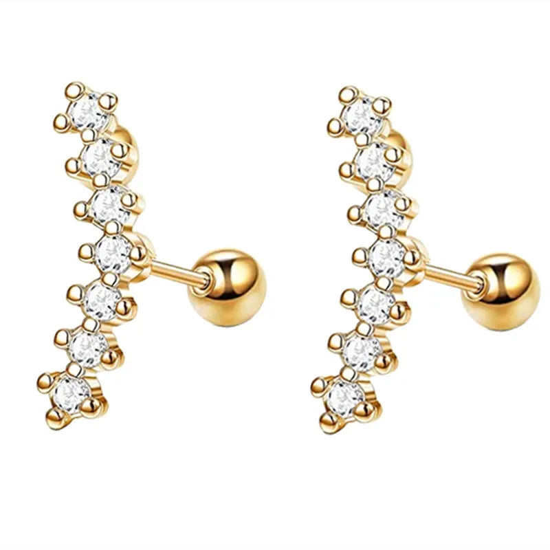 Petites boucles d'oreilles créole avec pendentif