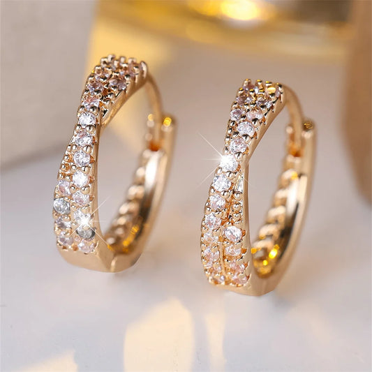 Boucles d'oreilles créoles croisées