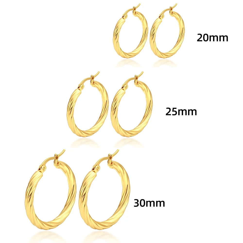 boucle d'oreille créole torsadée
