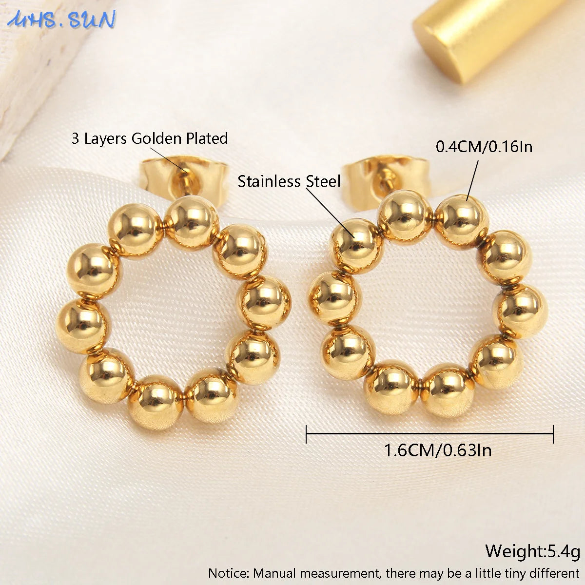 boucle d'oreille créole boule