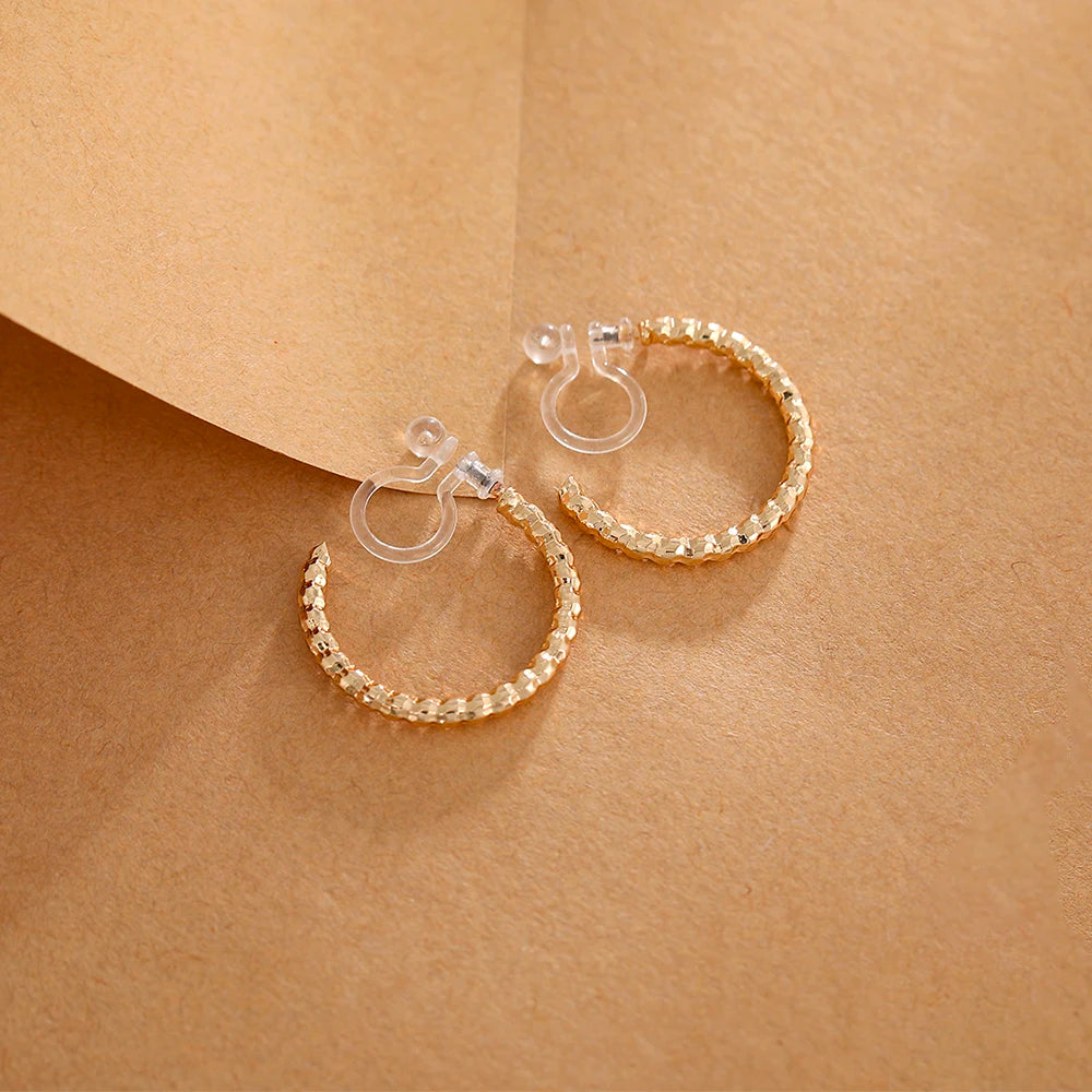 boucle d'oreille créole fermoir invisible