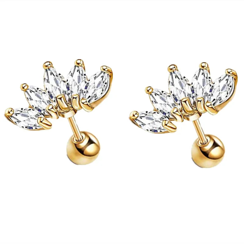 Petites boucles d'oreilles créole avec pendentif