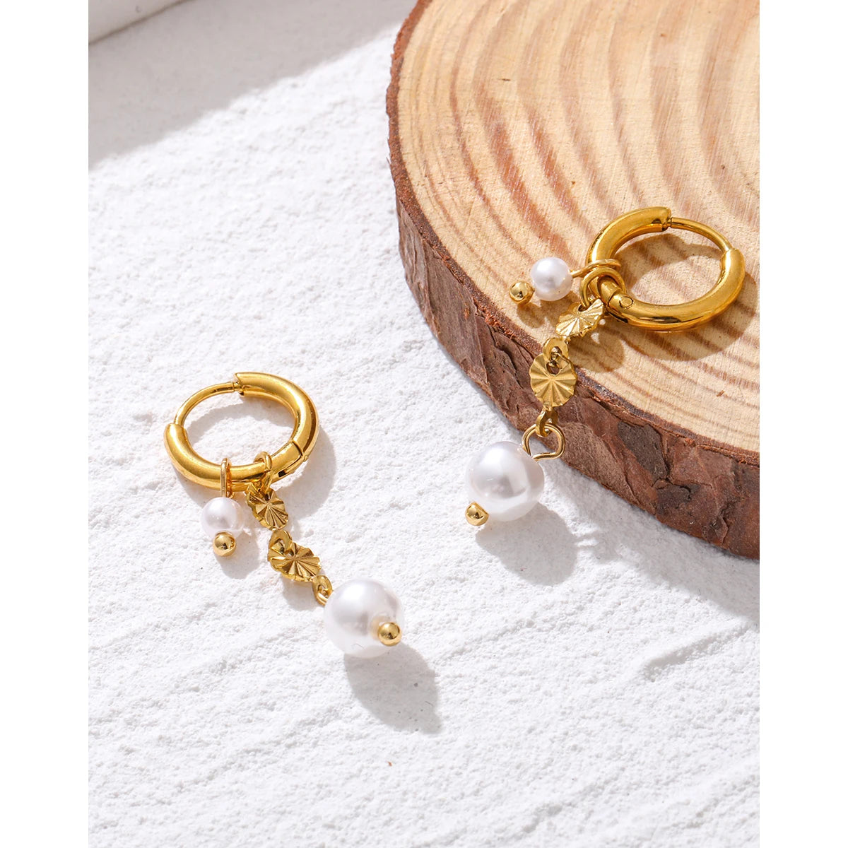 boucle d'oreille perle pendante créole