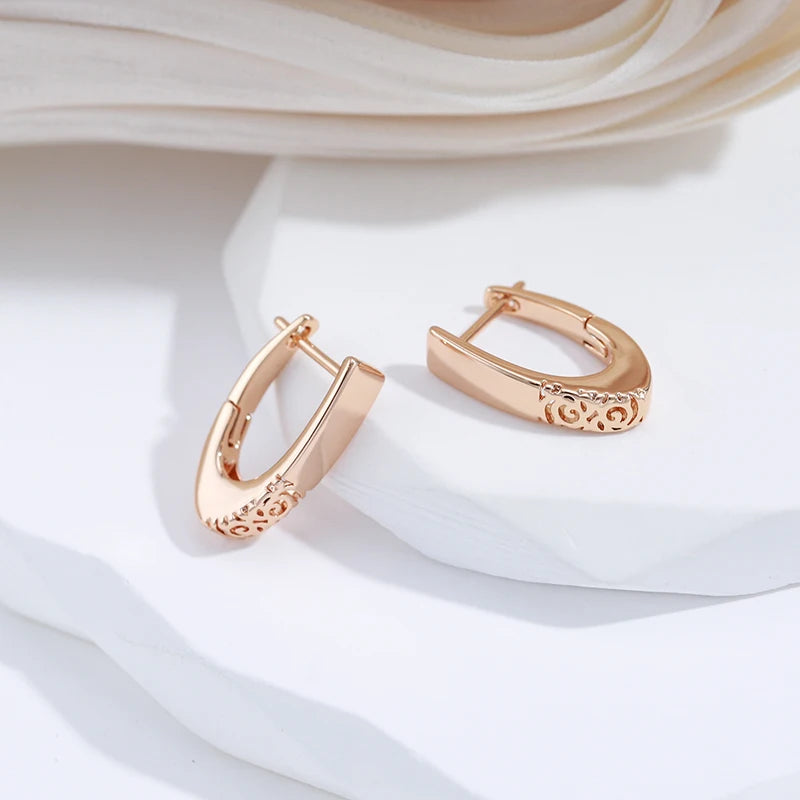 boucles d'oreilles créoles or rose