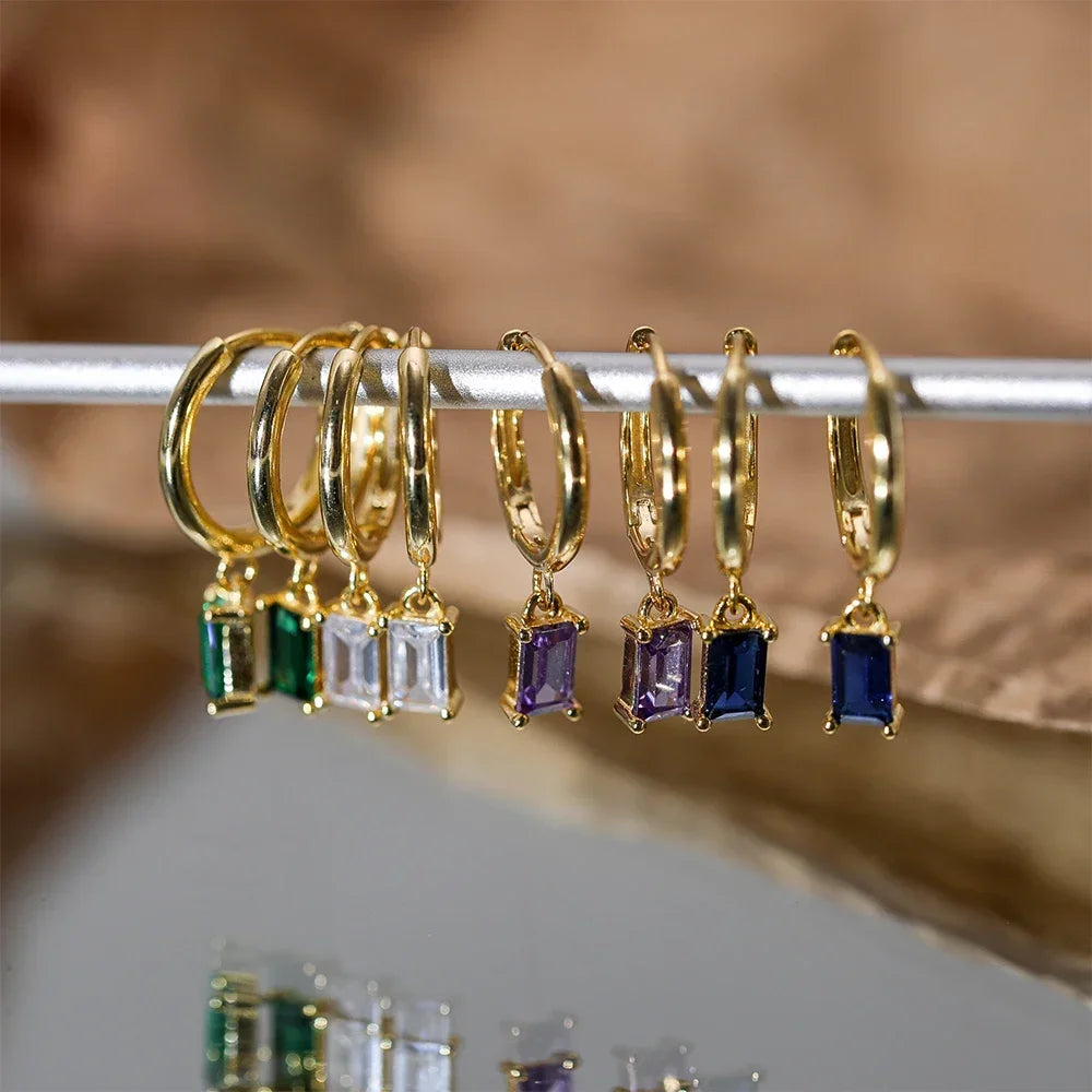boucle d’oreille créole émeraude