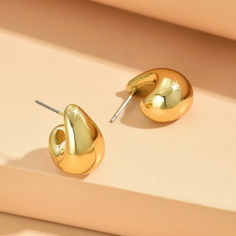 boucle d'oreille créole épaisse goutte