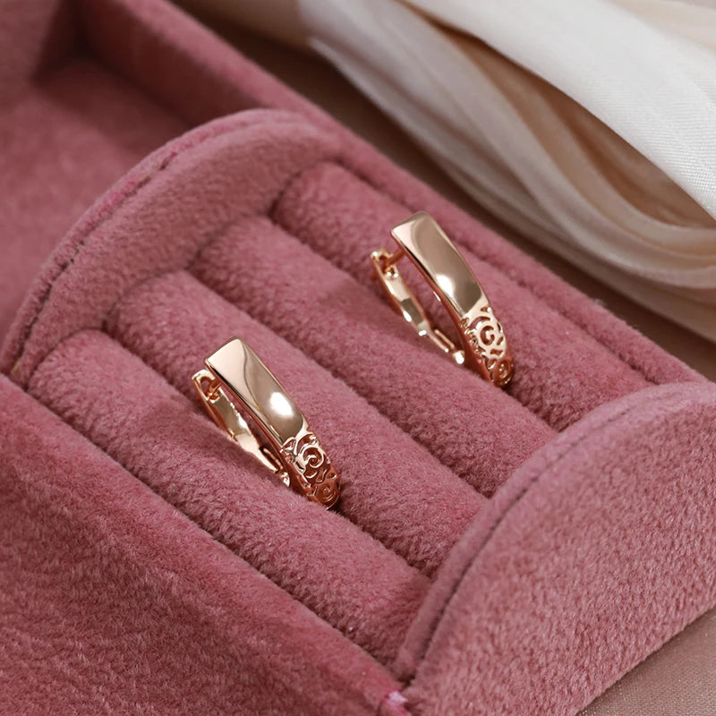 boucles d'oreilles créoles or rose