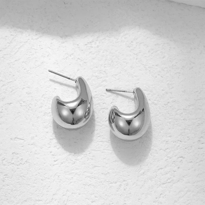boucle d'oreille créole épaisse goutte