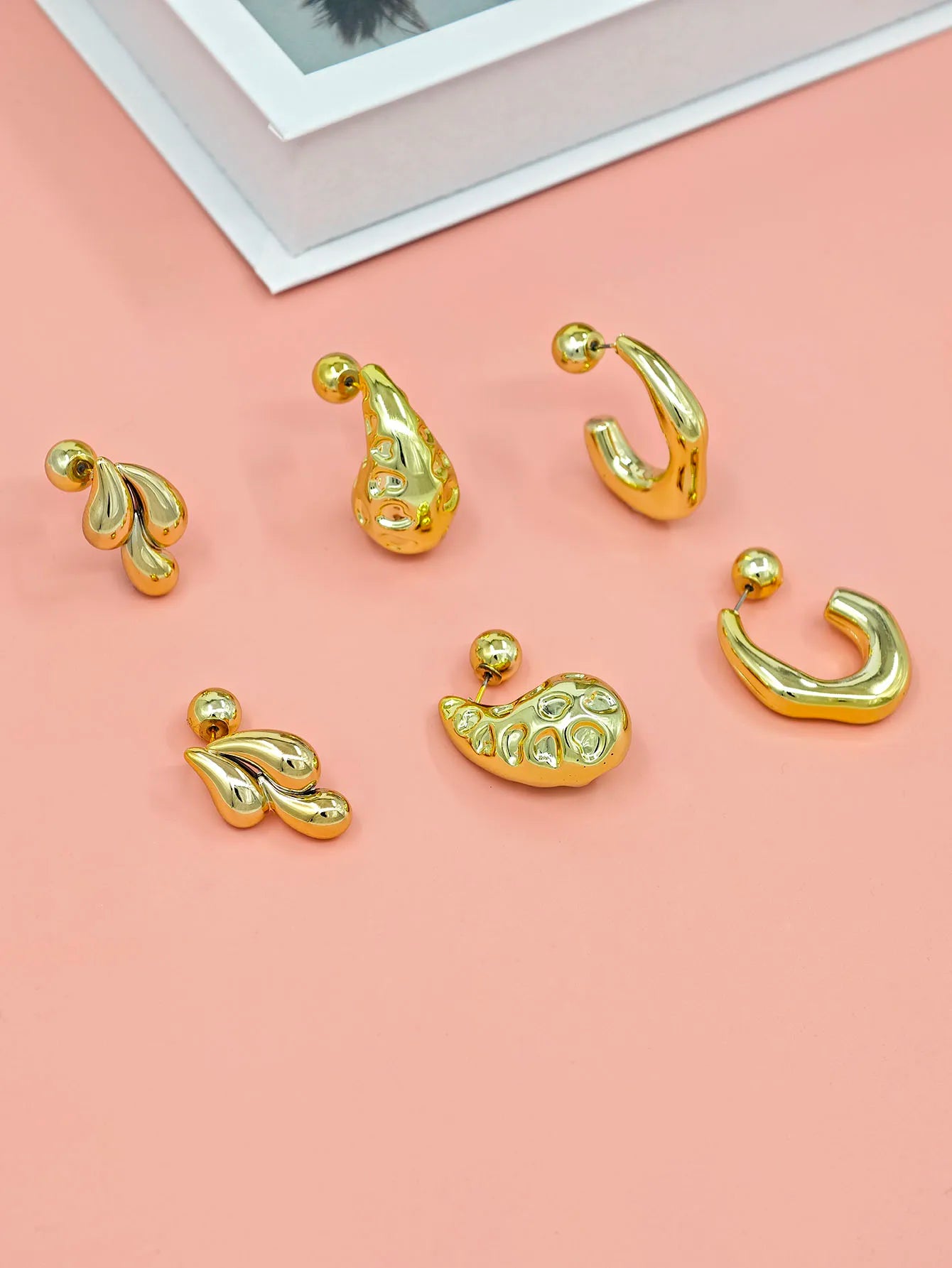 Boucles d'oreilles en C épaisse