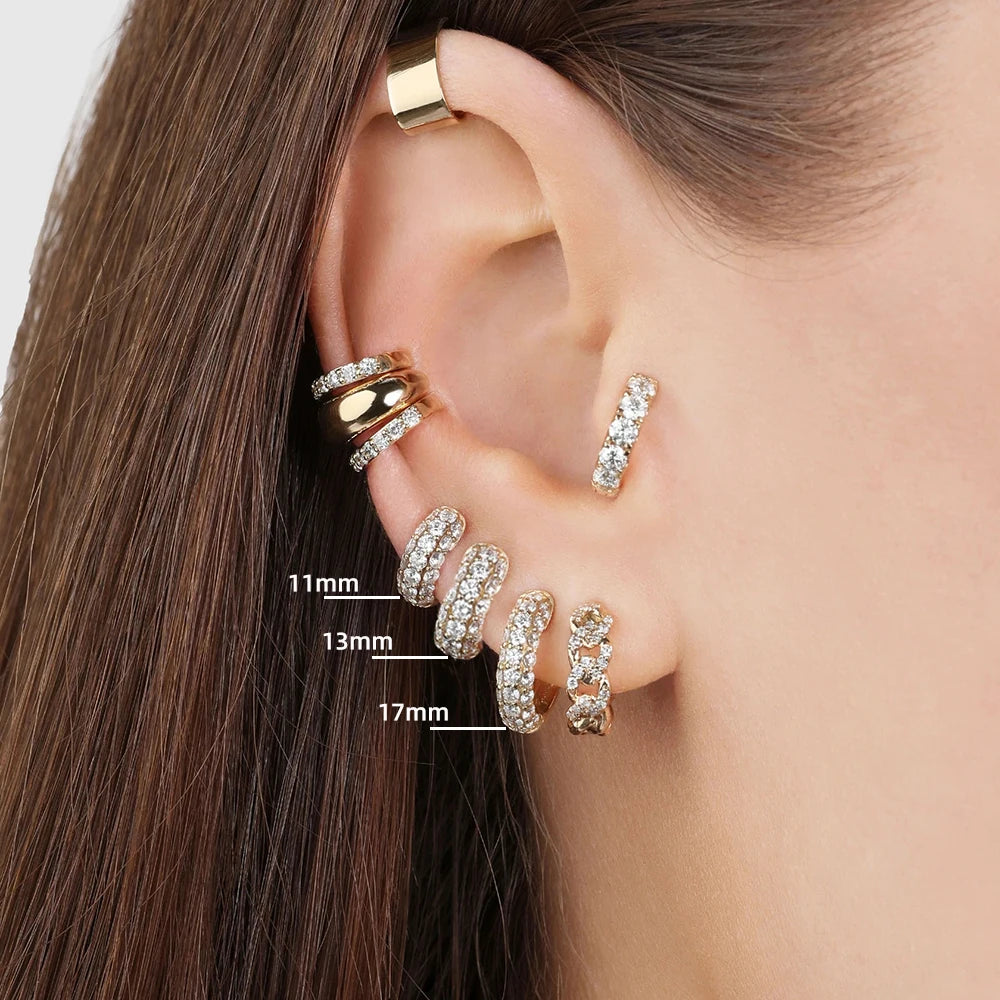 boucle d'oreille créole avec strass