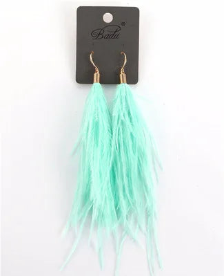 boucle d'oreille créole plume