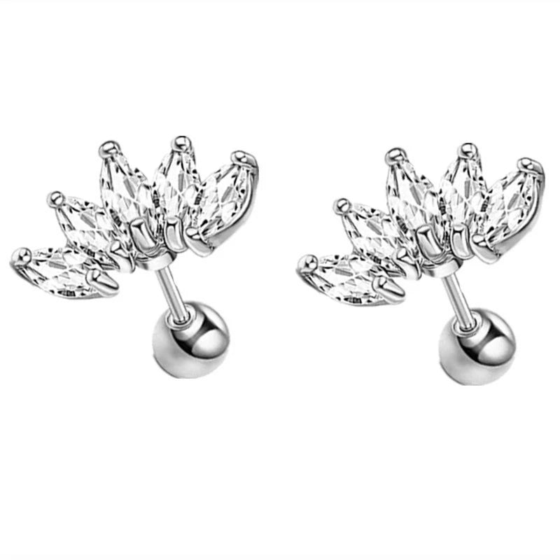 Petites boucles d'oreilles créole avec pendentif