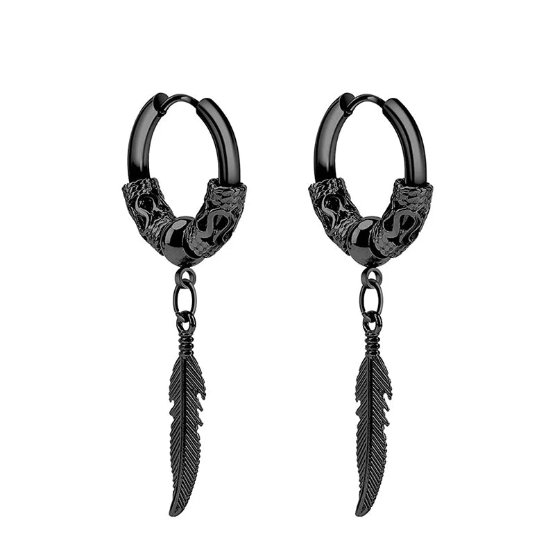 boucle d'oreille créole pendentif croix homme