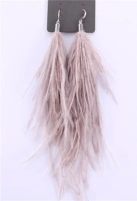 boucle d'oreille créole plume