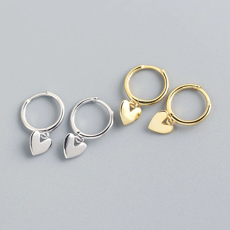 boucle d'oreille créole pendentif coeur