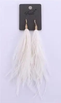 boucle d'oreille créole plume