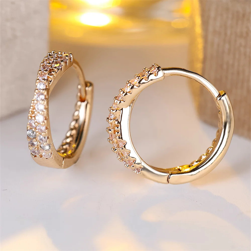 Boucles d'oreilles créoles croisées