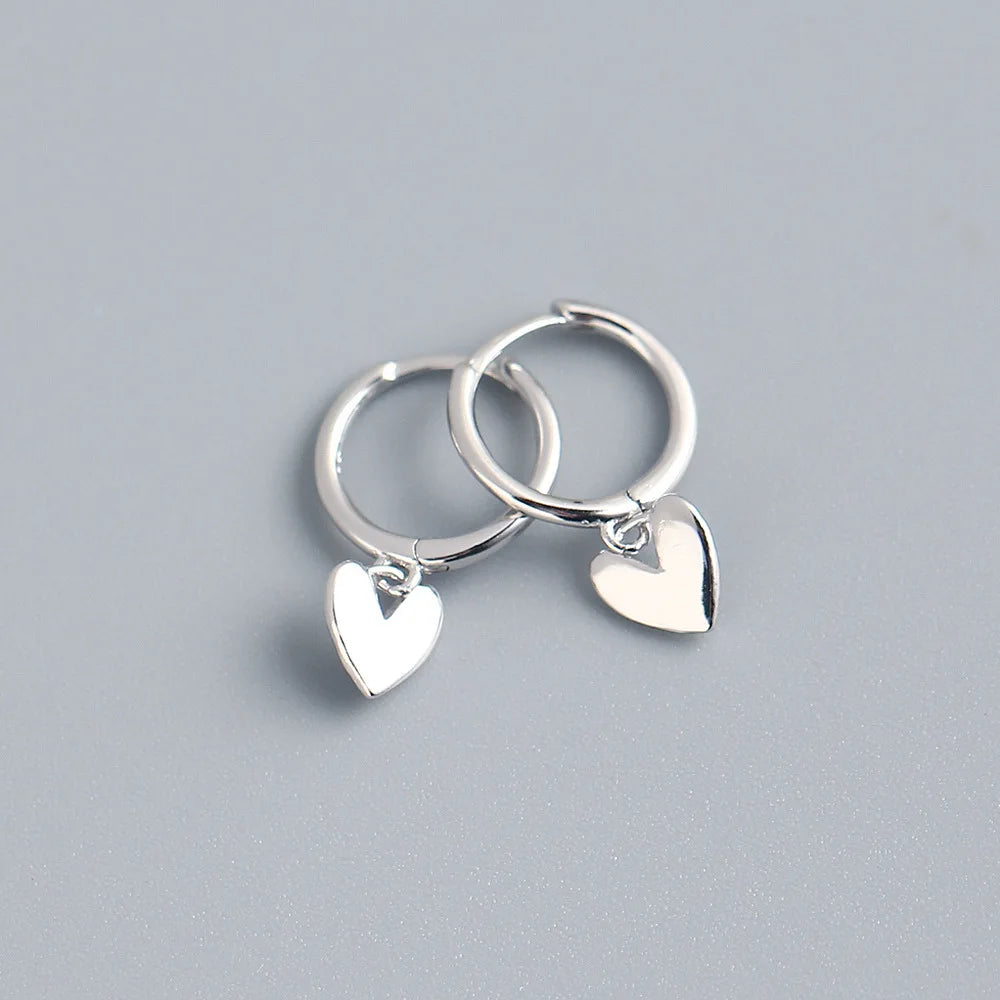 boucle d'oreille créole pendentif coeur