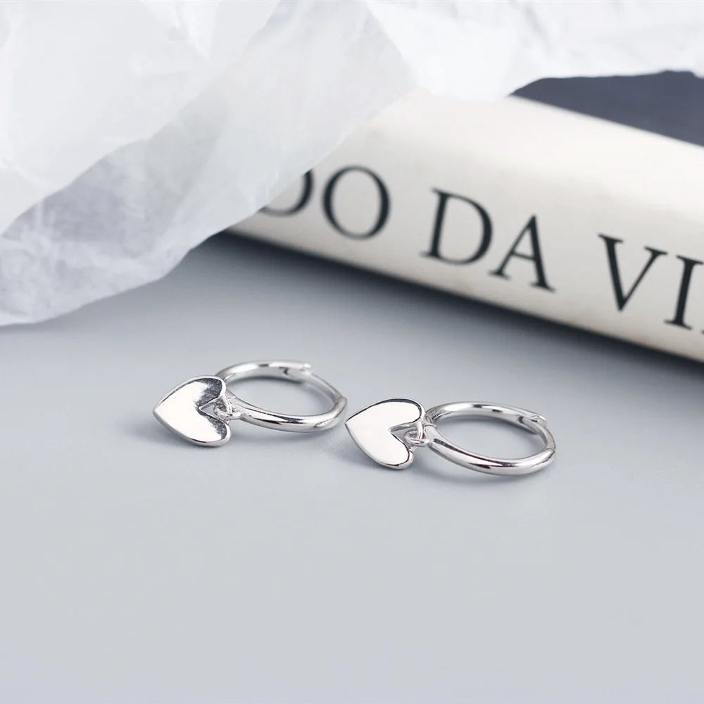 boucle d'oreille créole pendentif coeur