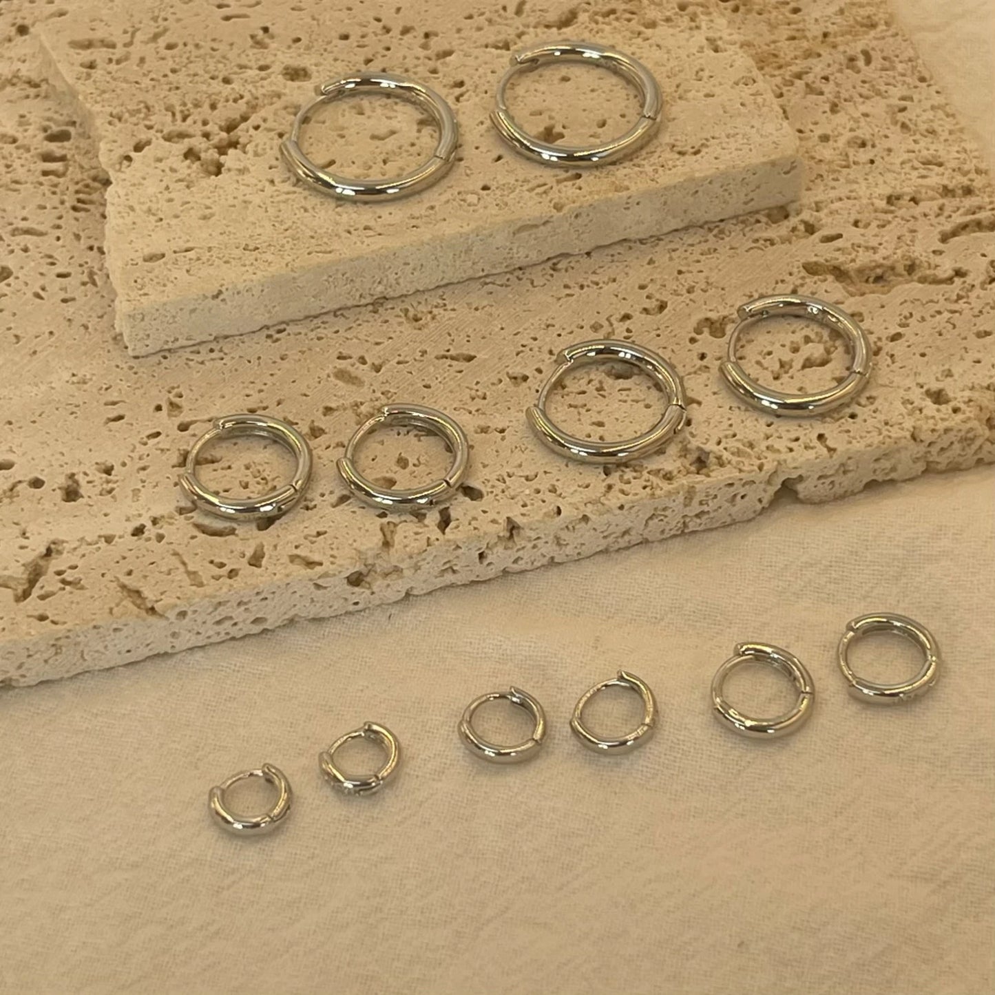 boucle d'oreille créole acier inoxydable