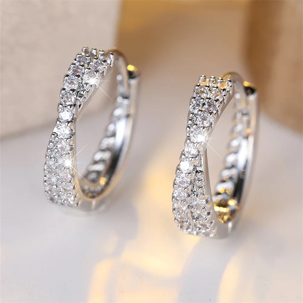 Boucles d'oreilles créoles croisées