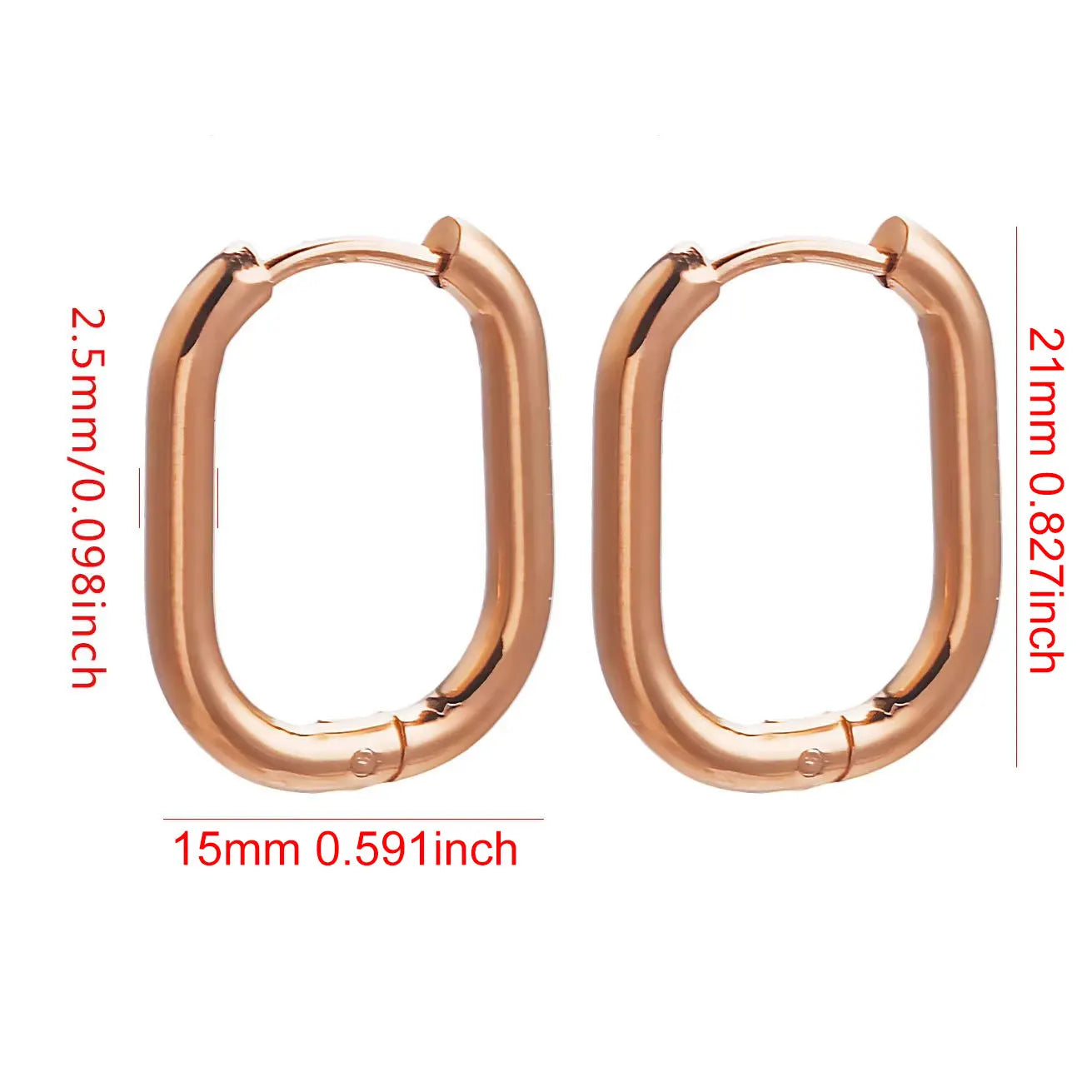 boucle d'oreille créole ovale acier inoxydable