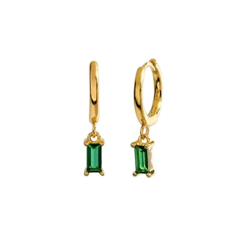 boucle d’oreille créole émeraude